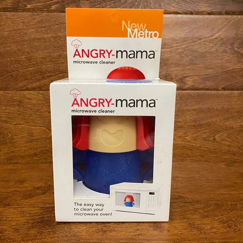 ANGRY MAMA Microwave Steam Cleaner New in Box Kitchen Gadget Gift Idea